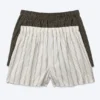 2er-Pack Boxershorts – Braun kariert & Weiß gestreift 2er-Pack Boxershorts – Braun kariert & Weiß gestreift
