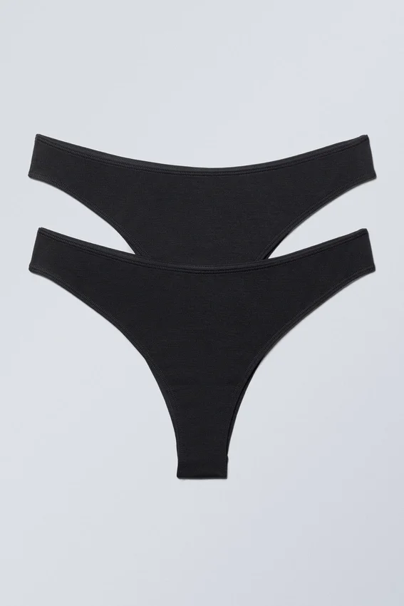 2er-Pack Cheeky Modal Brazilian Slips – Schwarz 2er-Pack Cheeky Modal Brazilian Slips – Schwarz