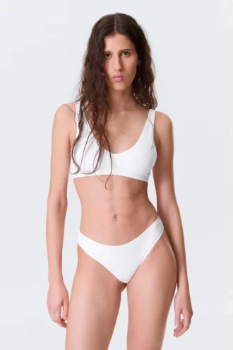 2er-Pack gerippte Brazilian-Slips – Weiß & Washed Grey