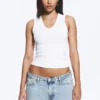 2er-Pack geripptes Tanktop mit V-Ausschnitt – Weiß 2er-Pack geripptes Tanktop mit V-Ausschnitt – Weiß