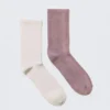 2er-Pack gewaschene Crew-Socken – Hellstaubgrau 2er-Pack gewaschene Crew-Socken – Hellstaubgrau