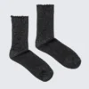 2er-Pack Glitzer-Socken mit Rüschenrand – Schwarz 2er-Pack Glitzer-Socken mit Rüschenrand – Schwarz