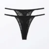 2er-Pack Lacey-Spitzen-Tangas – Schwarz 2er-Pack Lacey-Spitzen-Tangas – Schwarz