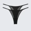 2er-Pack Mid-Rise-Mesh-Tangas – Schwarz 2er-Pack Mid-Rise-Mesh-Tangas – Schwarz