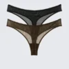 2er-Pack Mila Mesh-Tangas – Dunkelbraun 2er-Pack Mila Mesh-Tangas – Dunkelbraun