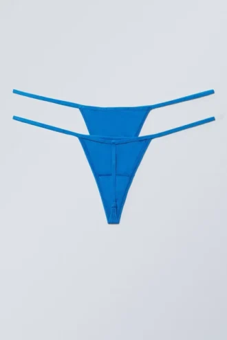 2er-Pack Minimal-Tangas – Hellblau