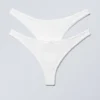 2er-Pack Pointelle-Baumwoll-Tangas – Weiß 2er-Pack Pointelle-Baumwoll-Tangas – Weiß