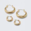 2er-Pack polierte Creolen – Gold 2er-Pack polierte Creolen – Gold