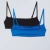 2er-Pack Scoop-Bikini-Oberteile – Schwarz & Blau 2er-Pack Scoop-Bikini-Oberteile – Schwarz & Blau