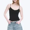 2er-Pack Slim-Fit-Baumwoll-Unterhemd mit V-Ausschnitt – Schwarz 2er-Pack Slim-Fit-Baumwoll-Unterhemd mit V-Ausschnitt – Schwarz