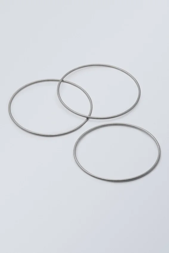 3er-Pack Armreifen – Silber 3er-Pack Armreifen – Silber