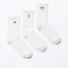 3er-Pack bestickte Socken – Weiß – Bestickte Mischung