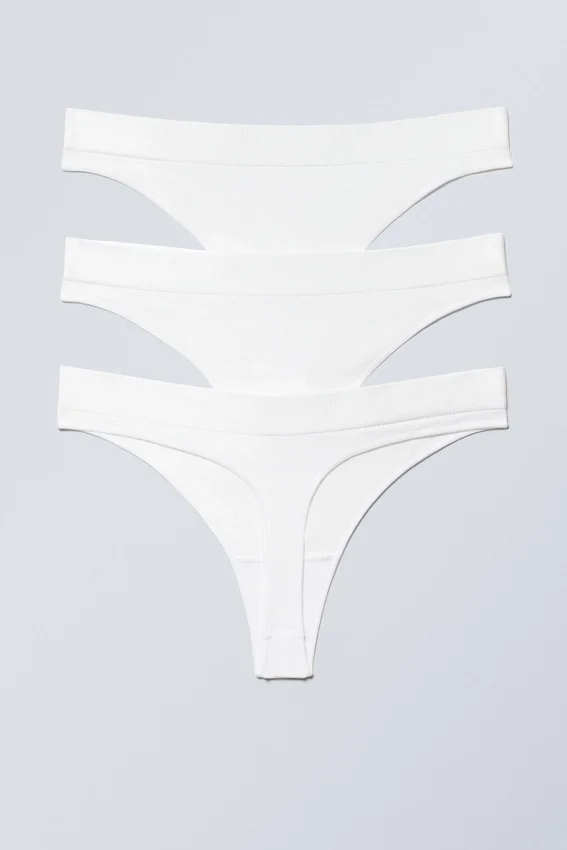 3er-Pack Cat Soft nahtlose High-Waist-Tangas – Weiß 3er-Pack Cat Soft nahtlose High-Waist-Tangas – Weiß