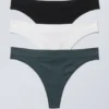 3er-Pack Cat Soft Thong – Dunkel-Türkis, Weiß, Schwarz 3er-Pack Cat Soft Thong – Dunkel-Türkis, Weiß, Schwarz