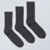 3er-Pack gerippte Neps-Socken – gewaschen, schwarz 3er-Pack gerippte Neps-Socken – gewaschen, schwarz
