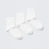 3er-Pack gerippte Socken – Weiß 3er-Pack gerippte Socken – Weiß