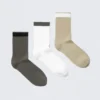 3er-Pack gestreifte Socken – Grün/Weiß/Beige – Streifen 3er-Pack gestreifte Socken – Grün/Weiß/Beige – Streifen