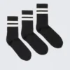 3er-Pack gestreifte Sportsocken – schwarz gestreift 3er-Pack gestreifte Sportsocken – schwarz gestreift