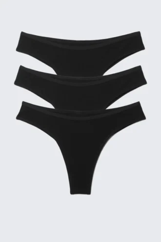 3er-Pack Inez Brazilian Cotton Slips – Schwarz 3er-Pack Inez Brazilian Cotton Slips – Schwarz