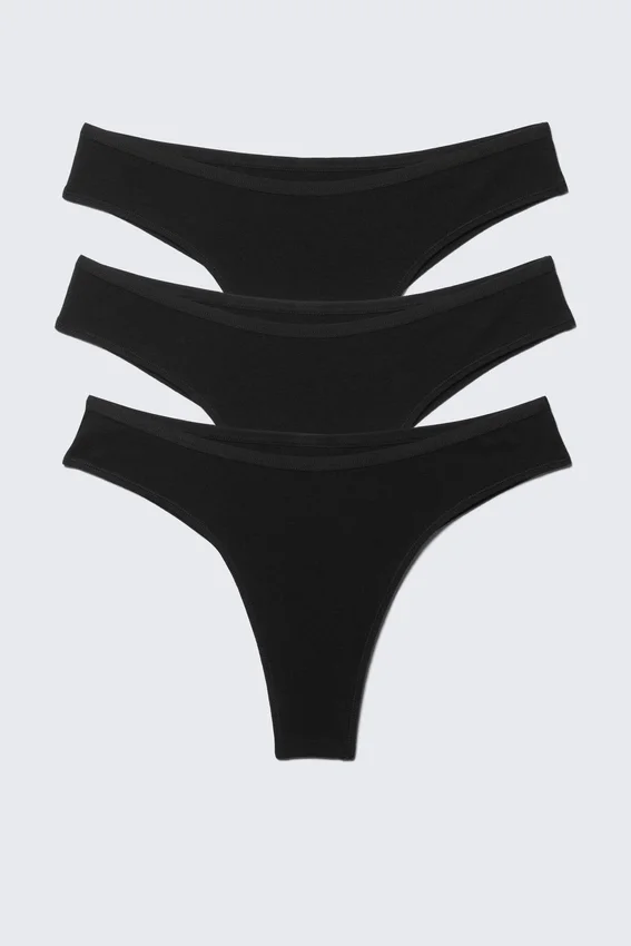 3er-Pack Inez Brazilian Cotton Slips – Schwarz 3er-Pack Inez Brazilian Cotton Slips – Schwarz