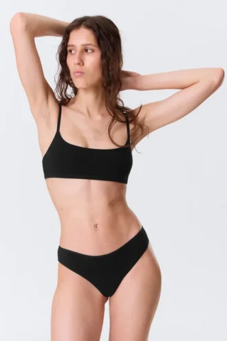3er-Pack Inez Brazilian Cotton Slips – Schwarz
