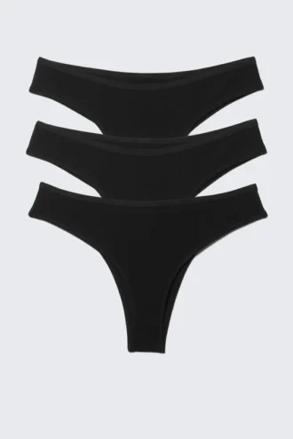 3er-Pack Inez Brazilian Cotton Slips – Schwarz 3er-Pack Inez Brazilian Cotton Slips – Schwarz