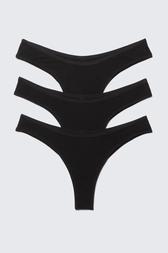 3er-Pack Inez Brazilian Cotton Slips – Schwarz 3er-Pack Inez Brazilian Cotton Slips – Schwarz