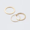 3er-Pack minimalistische Stahlringe – Gold 3er-Pack minimalistische Stahlringe – Gold