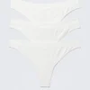 3er-Pack nahtlose Strings – Weiß