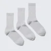 3er-Pack Socken – Grau meliert
