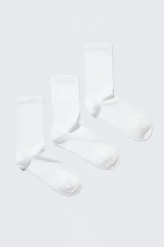 3er-Pack Socken – Weiß