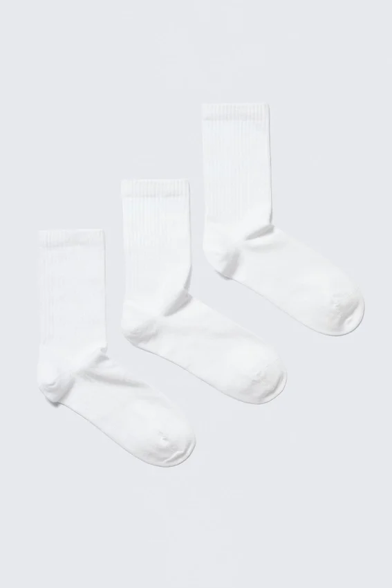 3er-Pack Socken – Weiß 3er-Pack Socken – Weiß
