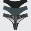 3er-Pack Soul Micro-Tangas – Schwarz/Blau/Crinkle-Grau 3er-Pack Soul Micro-Tangas – Schwarz/Blau/Crinkle-Grau
