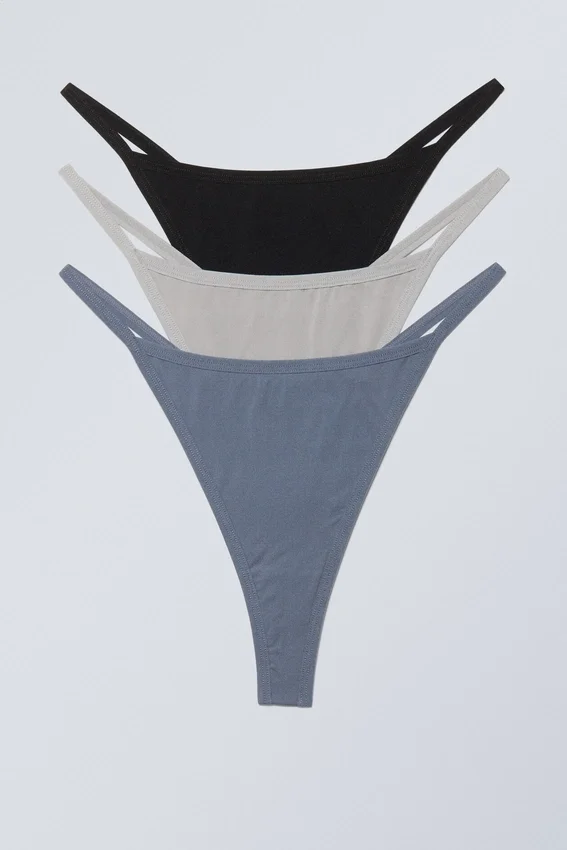 3er-Pack Soul Tanga-String – Grau, Schwarz, Blau 3er-Pack Soul Tanga-String – Grau, Schwarz, Blau