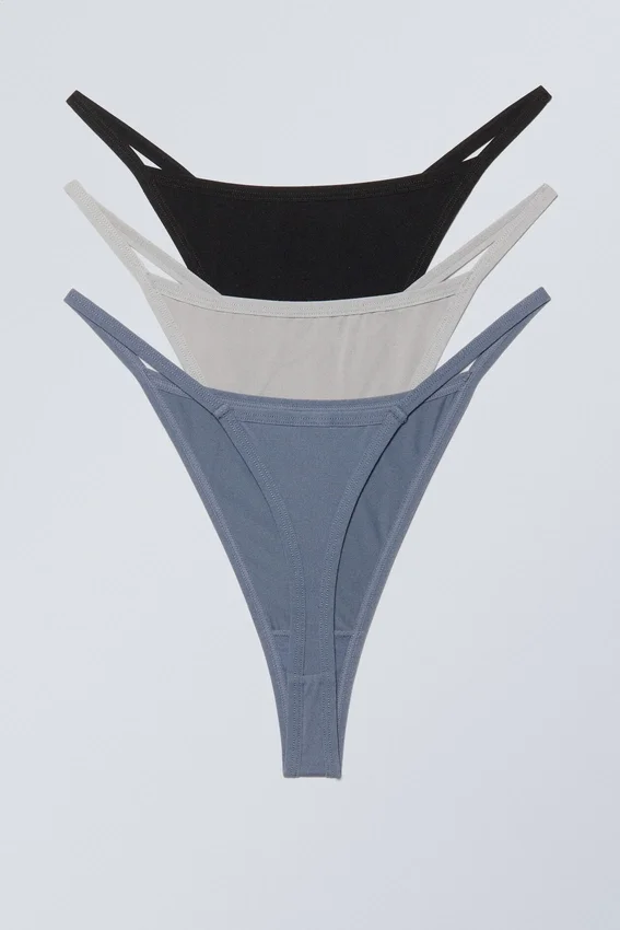 3er-Pack Soul Tanga-String – Grau, Schwarz, Blau 3er-Pack Soul Tanga-String – Grau, Schwarz, Blau