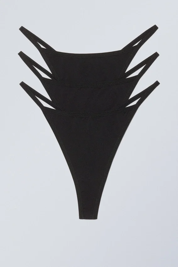 3er-Pack Soul Tanga-String – Schwarz 3er-Pack Soul Tanga-String – Schwarz