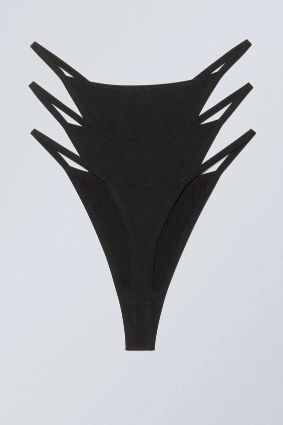 3er-Pack Soul Tanga-String – Schwarz 3er-Pack Soul Tanga-String – Schwarz