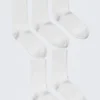 5er-Pack gerippte Crew-Socken – Weiß 5er-Pack gerippte Crew-Socken – Weiß