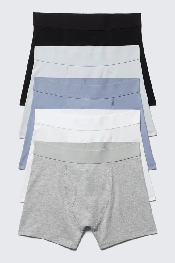 5er-Pack Slips – Schwarz/Grau/Blau/Weiß 5er-Pack Slips – Schwarz/Grau/Blau/Weiß