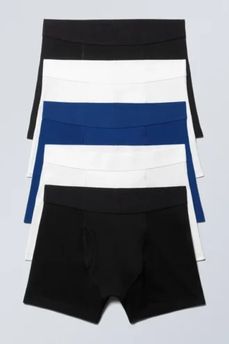 5er-Pack Slips – Schwarz/Weiß/Blau