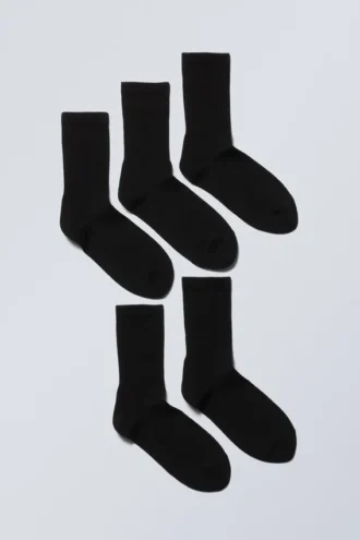 5er-Pack Socken – Schwarz