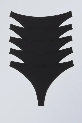 5er-Pack Soul-String – Schwarz