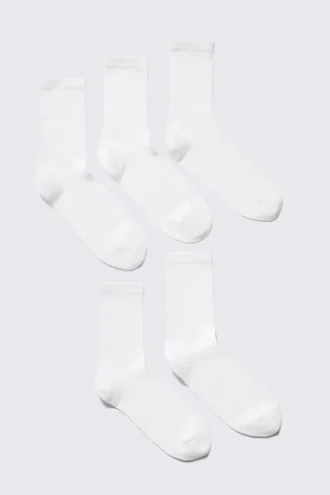 5er-Pack Sportsocken – Weiß