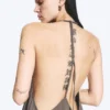 A-Linien-Kleid mit Wasserfallausschnitt – Dark Mole