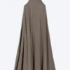 A-Linien-Kleid mit Wasserfallausschnitt – Dark Mole