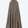 A-Linien-Kleid mit Wasserfallausschnitt – Dark Mole
