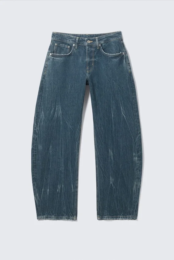 Abell Mid Rise Regular Barrel Jeans – Gnarly Blue – Mittelblau Abell Mid Rise Regular Barrel Jeans – Gnarly Blue – Mittelblau