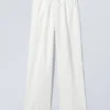 Adler – Lockere, gerade geschnittene Hose aus Leinenmischung – Weiß Adler – Lockere, gerade geschnittene Hose aus Leinenmischung – Weiß