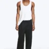 Adler Loose Fit Straight Hose aus Leinenmischung – Schwarz Adler Loose Fit Straight Hose aus Leinenmischung – Schwarz
