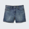 Aimo Denim-Shorts mit mittlerer Leibhöhe und geradem Bein – Mountain Blue – Mittelblau Aimo Denim-Shorts mit mittlerer Leibhöhe und geradem Bein – Mountain Blue – Mittelblau